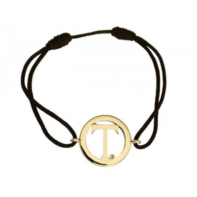 Alphabet T Gold Bracelet
